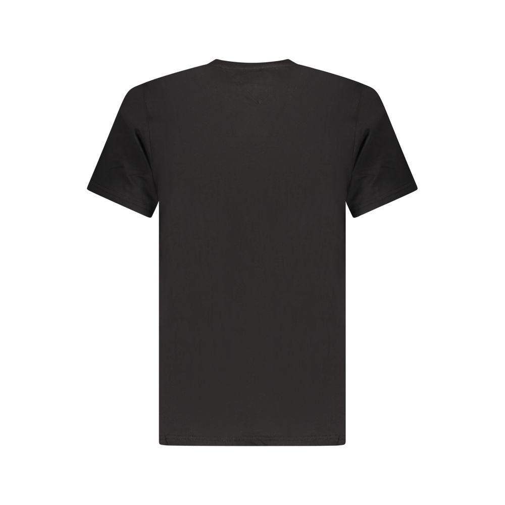 Camiseta negra de algodón para hombre