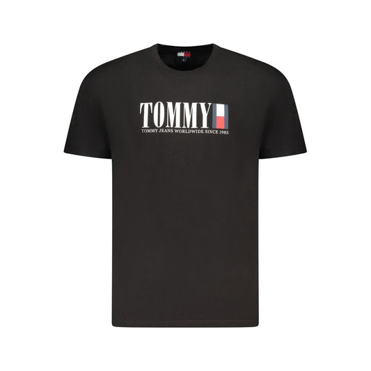 Black Cotton Men T-Shirt