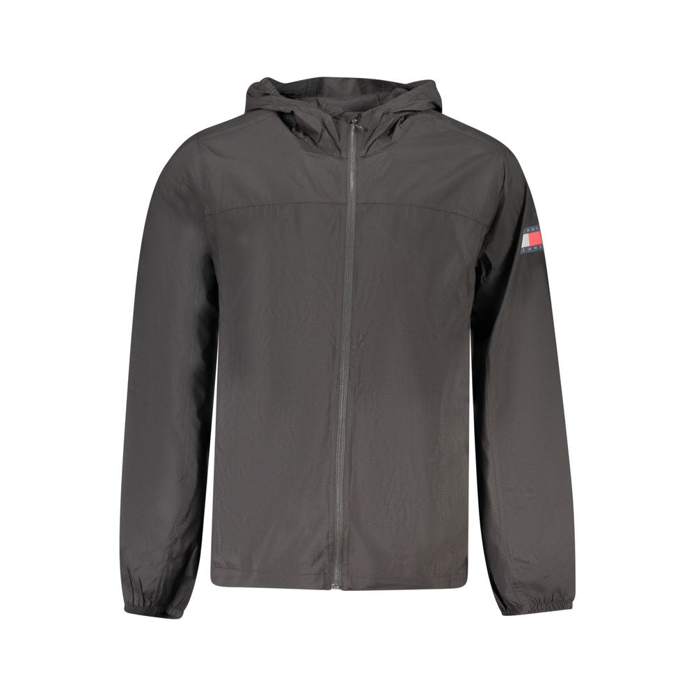 Chaqueta negra de poliamida para hombre