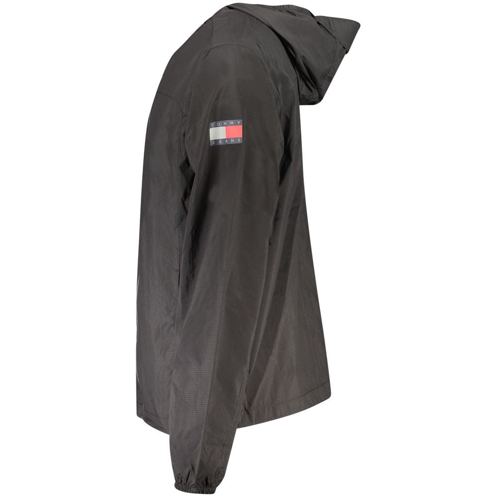 Chaqueta negra de poliamida para hombre