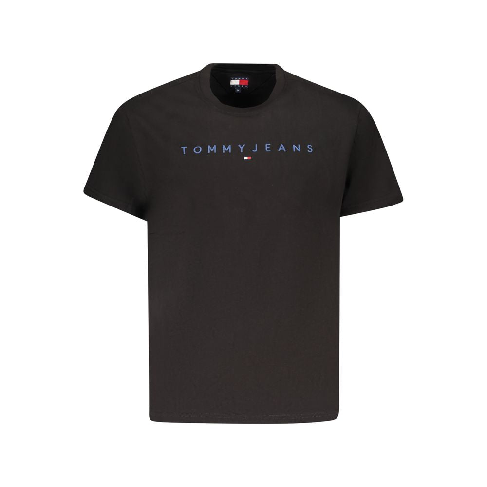 Camiseta negra de algodón para hombre