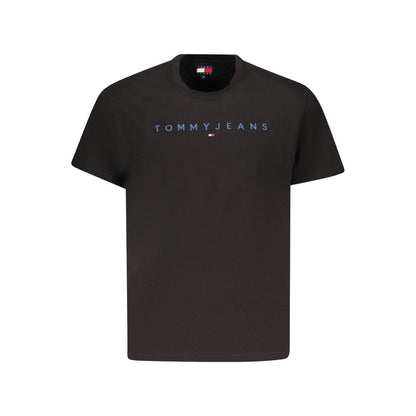 Camiseta negra de algodón para hombre