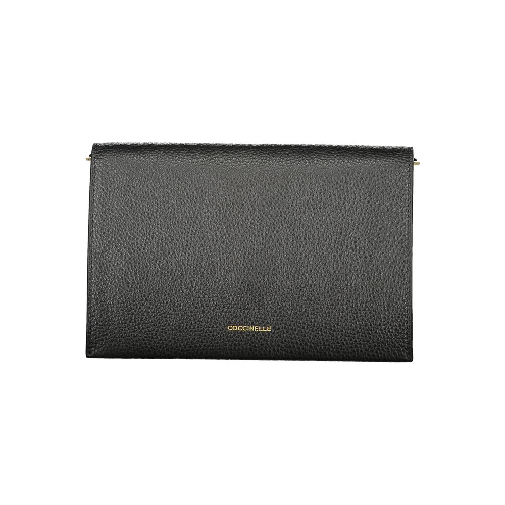 Bolso de cuero negro para mujer