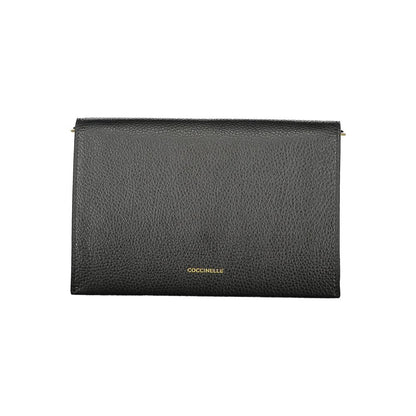 Bolso de cuero negro para mujer
