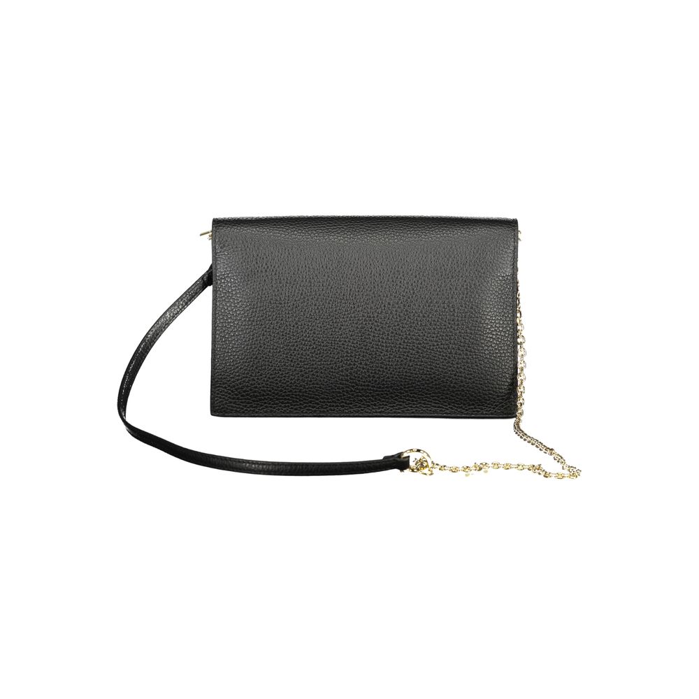 Bolso de cuero negro para mujer