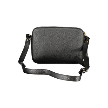 Bolso de cuero negro para mujer