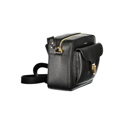 Bolso de cuero negro para mujer