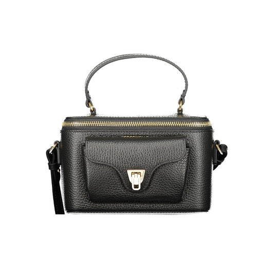 Bolso de cuero negro para mujer