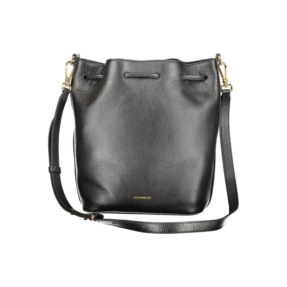 Bolso de cuero negro para mujer