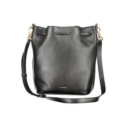 Bolso de cuero negro para mujer