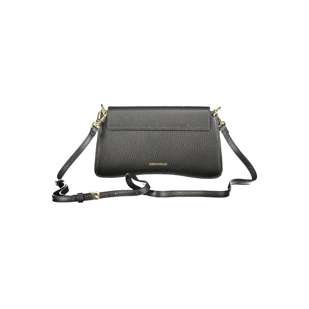 Bolso de cuero negro para mujer