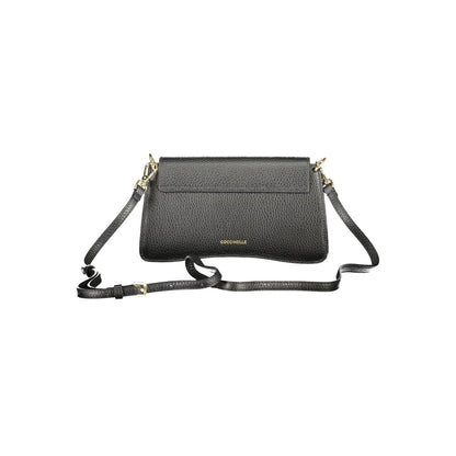 Bolso de cuero negro para mujer