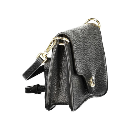 Bolso de cuero negro para mujer