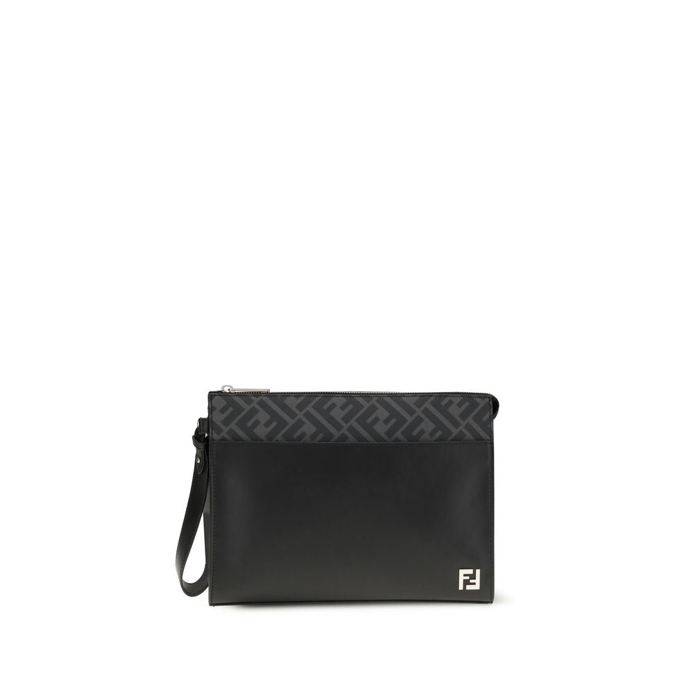 Leather FF canvas Pouch