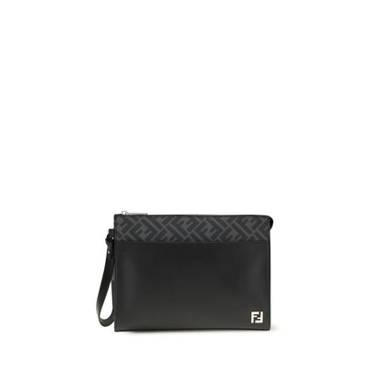 Leather FF canvas Pouch