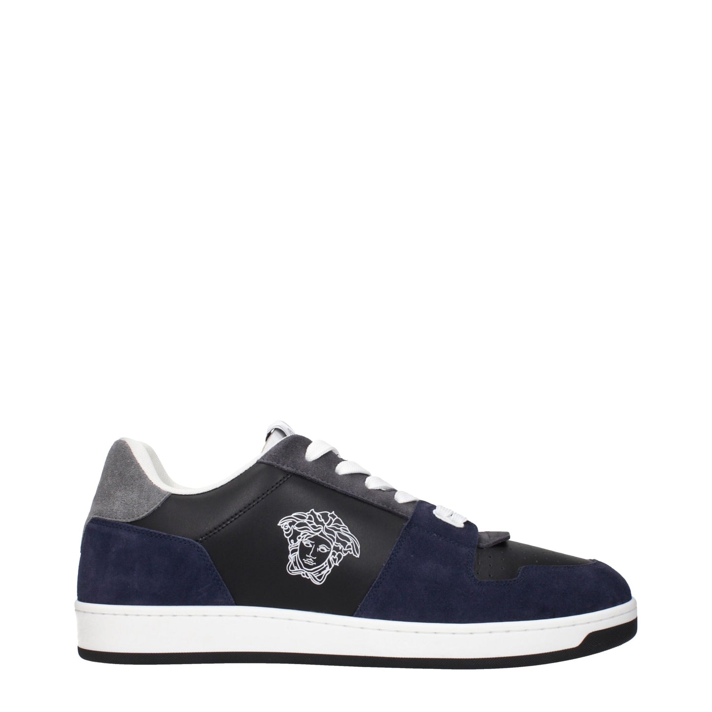Blue Leather Sneakers