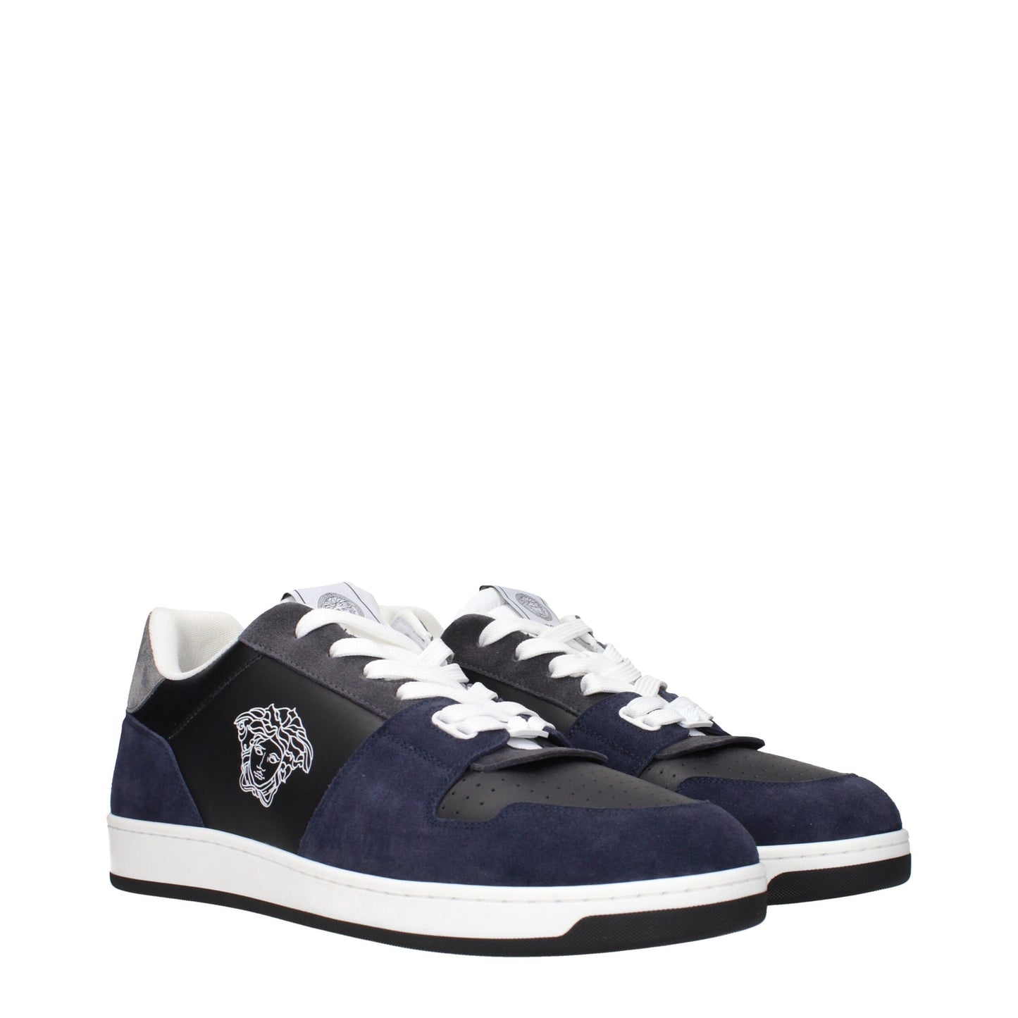 Blue Leather Sneakers