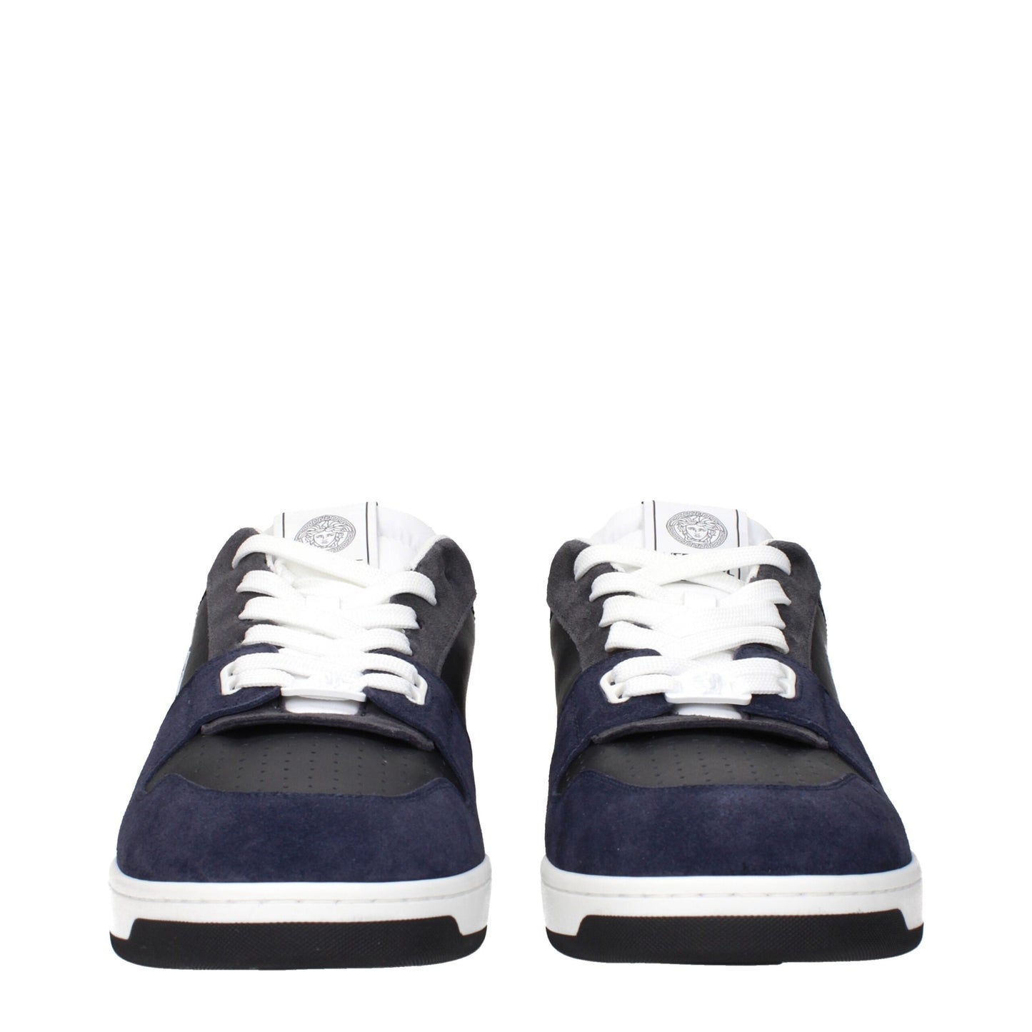 Blue Leather Sneakers
