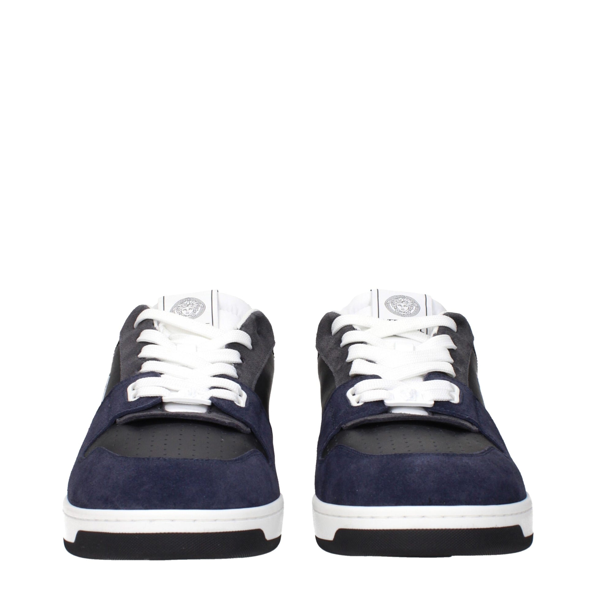 Blue Leather Sneakers