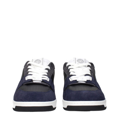 Blue Leather Sneakers