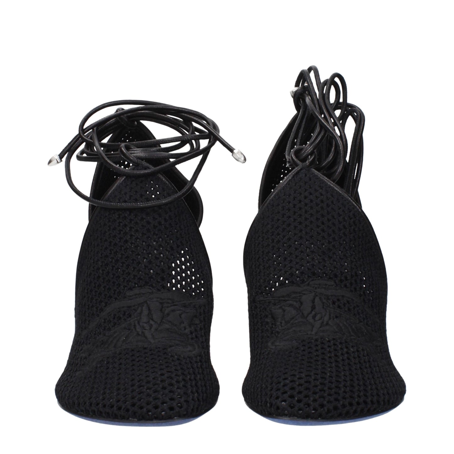 Black Fabric High Heel Pumps