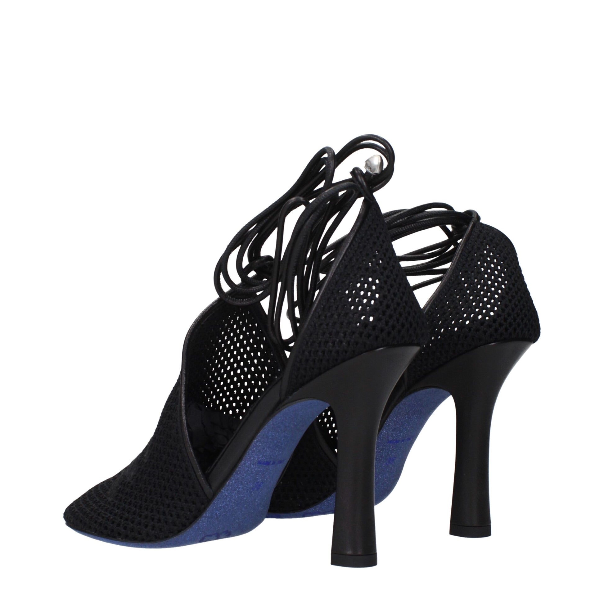 Black Fabric High Heel Pumps