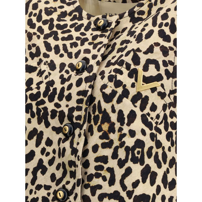 Leopard-print long Vest