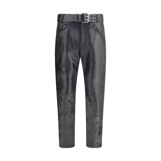 Hammered leather belted Pants