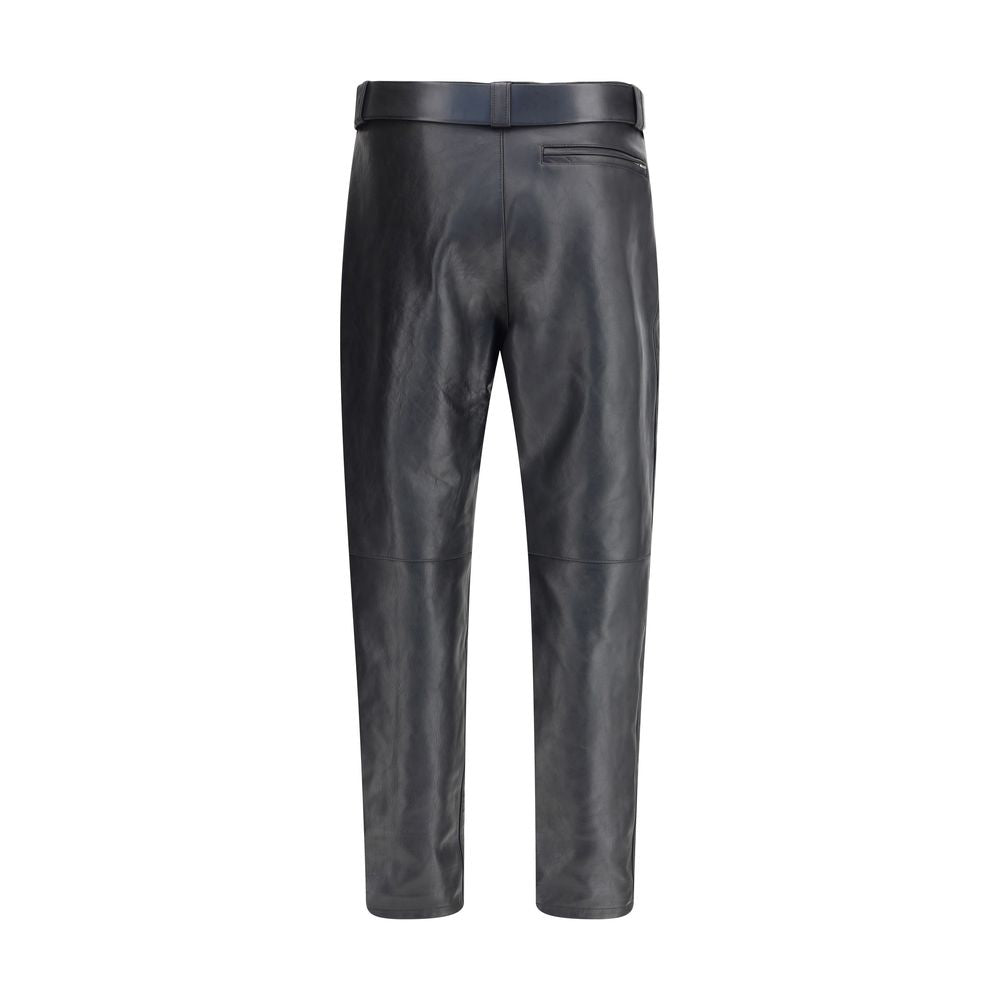 Hammered leather belted Pants