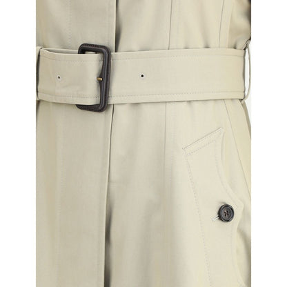 Ellingham fit-and-flare long gabardine Trench Coat