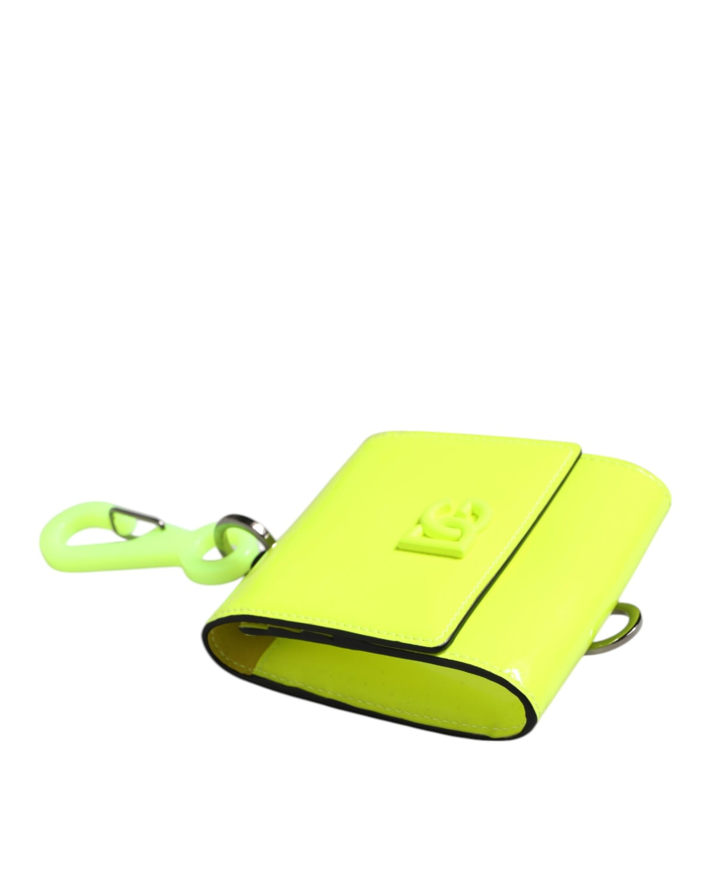 Billetero Bifold Verde Amarillo DG Logo Cuello Correa Tarjetero