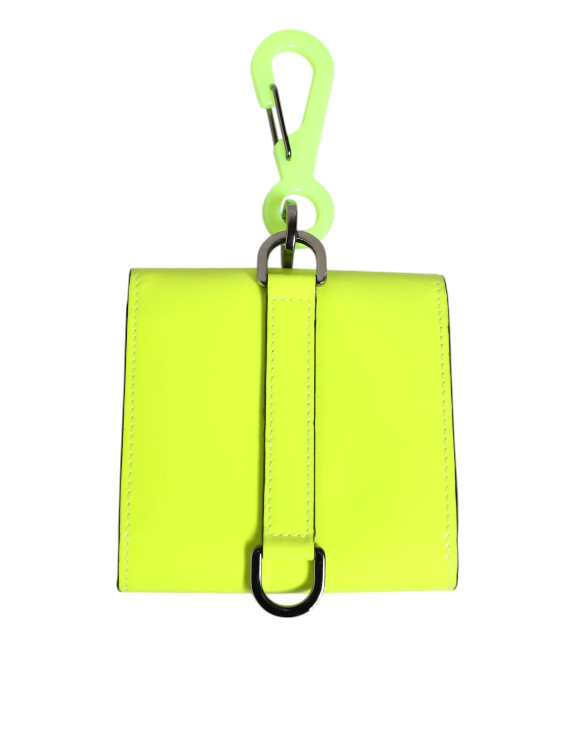 Billetero Bifold Verde Amarillo DG Logo Cuello Correa Tarjetero