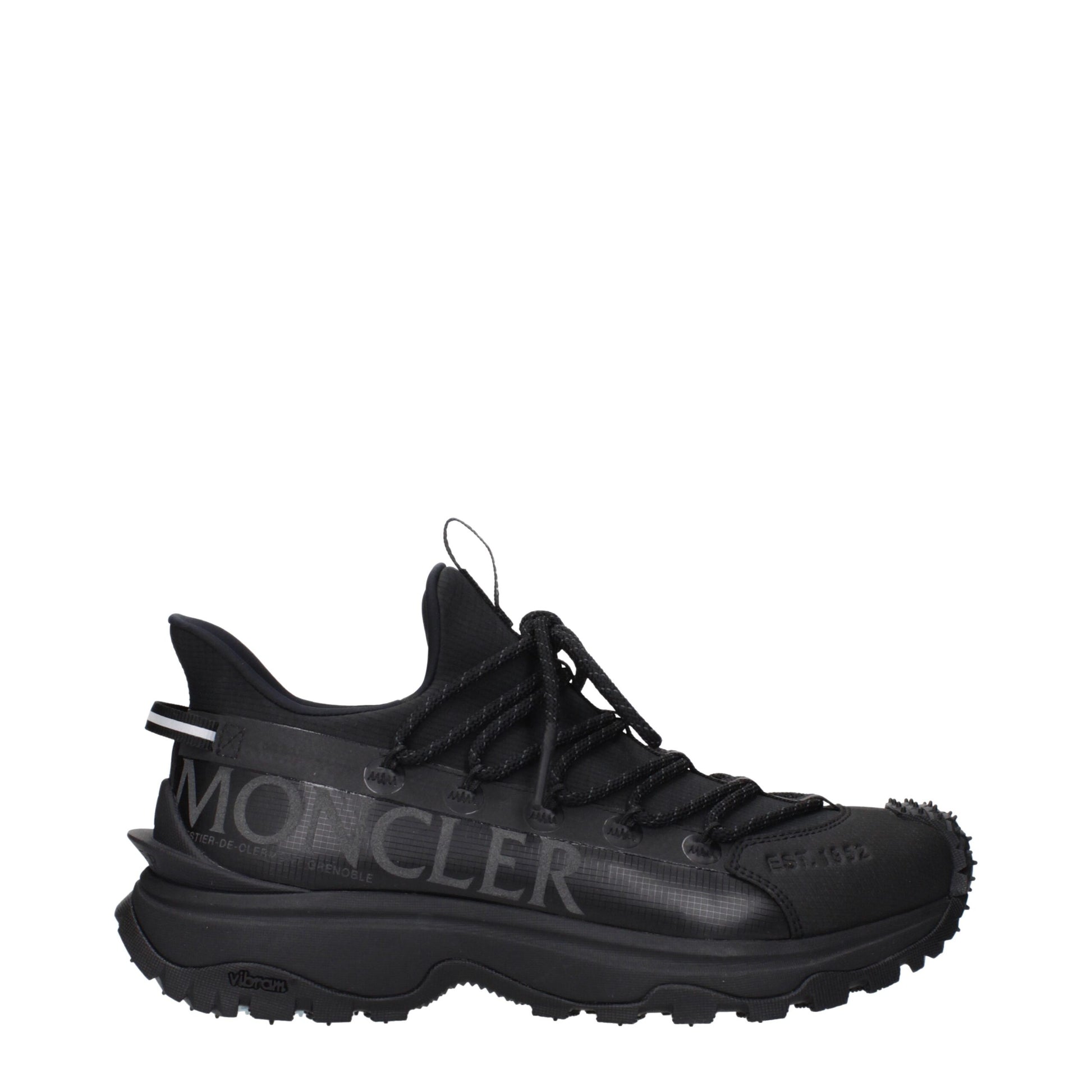 Black Fabric Athletic Sneakers