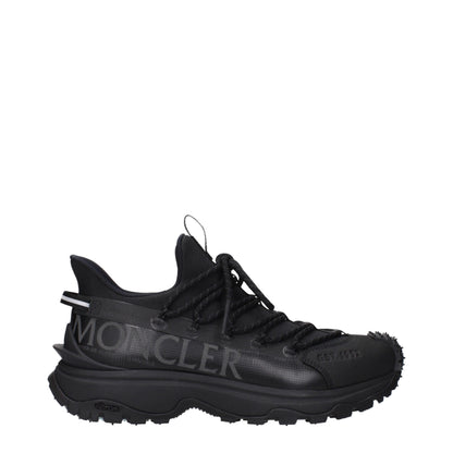Black Fabric Athletic Sneakers