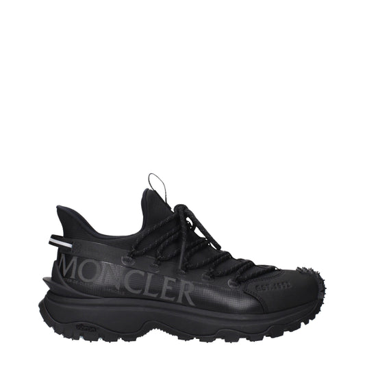 Black Fabric Athletic Sneakers