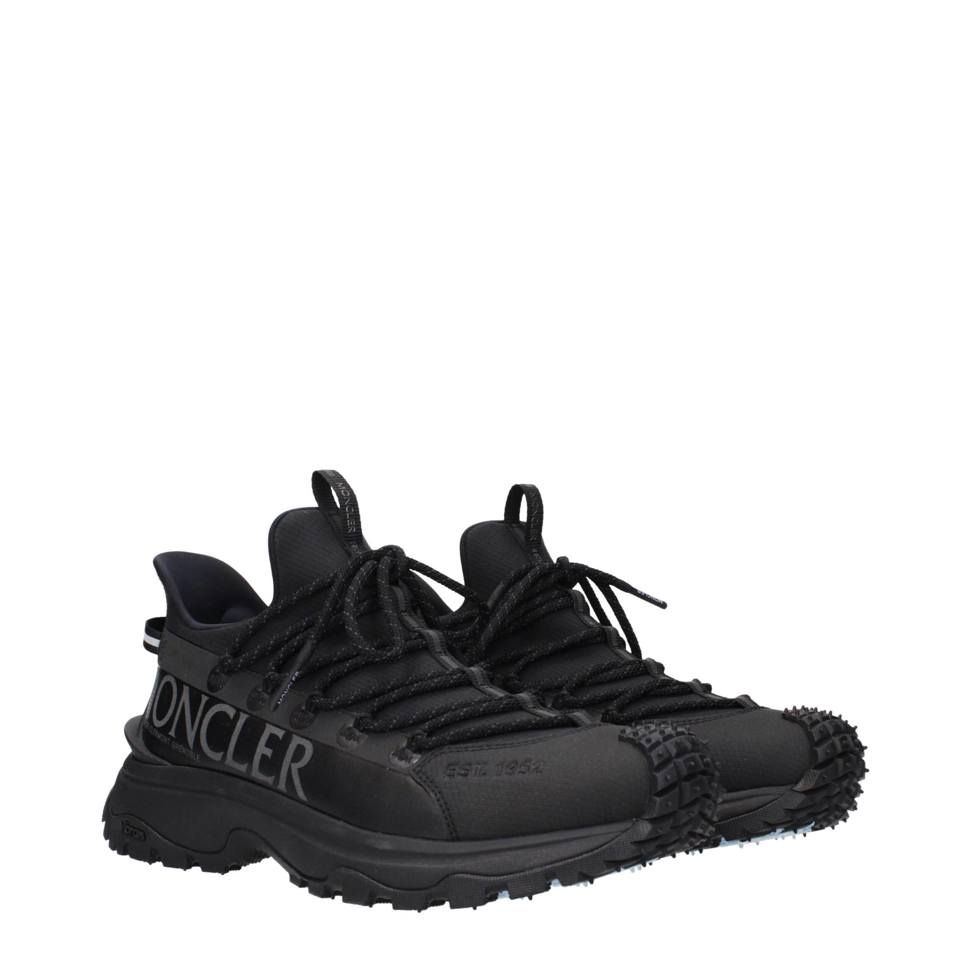 Black Fabric Athletic Sneakers