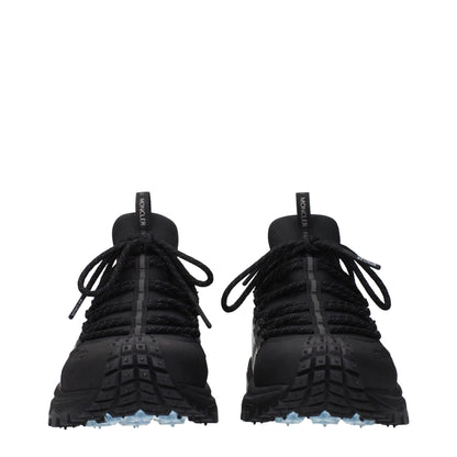 Black Fabric Athletic Sneakers