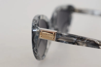 DG4194 Gray Acetate Logo Plaque Cat Eye Lens Sunglasses