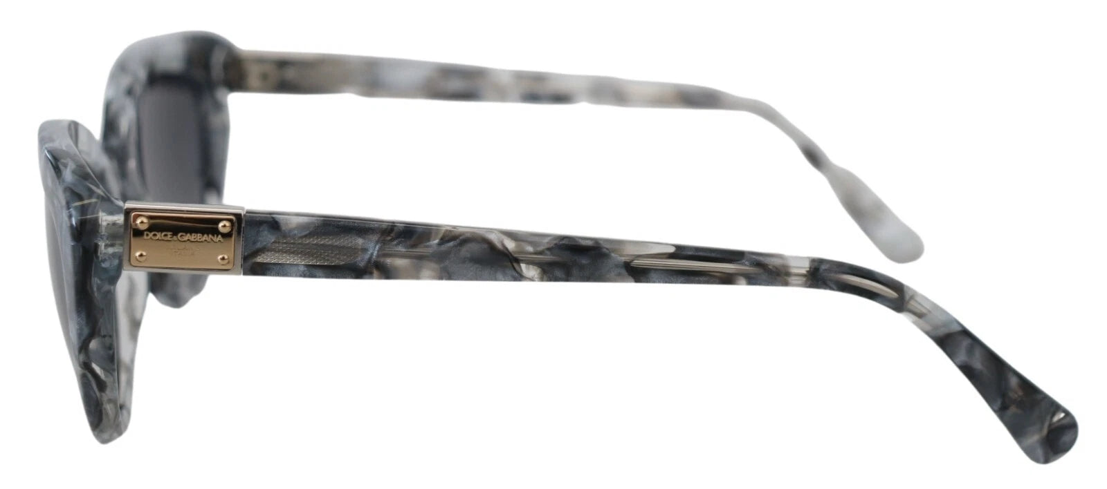 DG4194 Gray Acetate Logo Plaque Cat Eye Lens Sunglasses