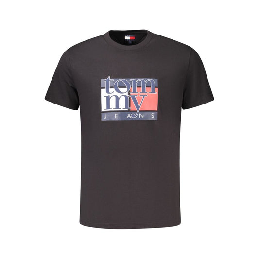 Camiseta negra de algodón para hombre