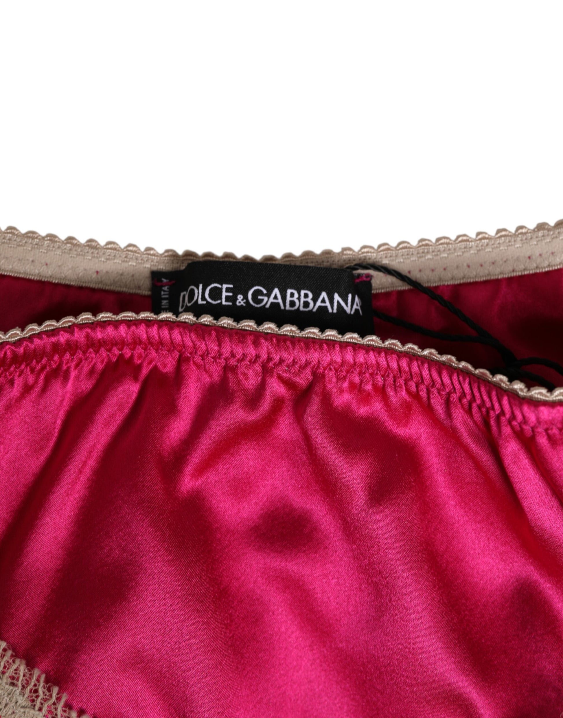 Pink Silk Satin Lace Trim New Slip Underwear