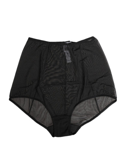 Black High Waist Mesh Sheer Shapewear Underwear