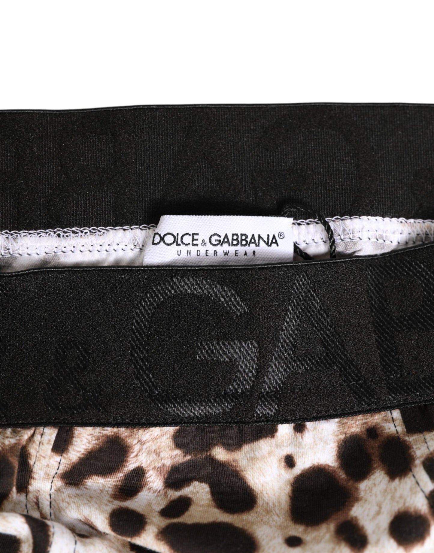 Leopard Print Black Waistband Cotton Underwear