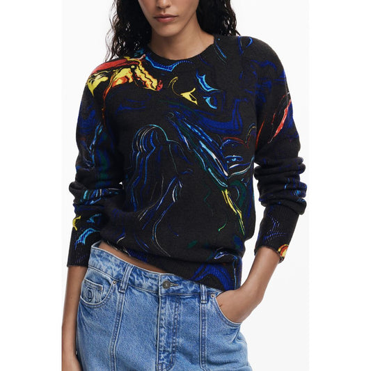 Jersey Negro Poliamida Mujer