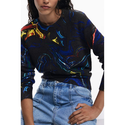 Jersey Negro Poliamida Mujer