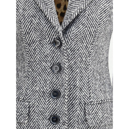 Single-breasted chevron Coat