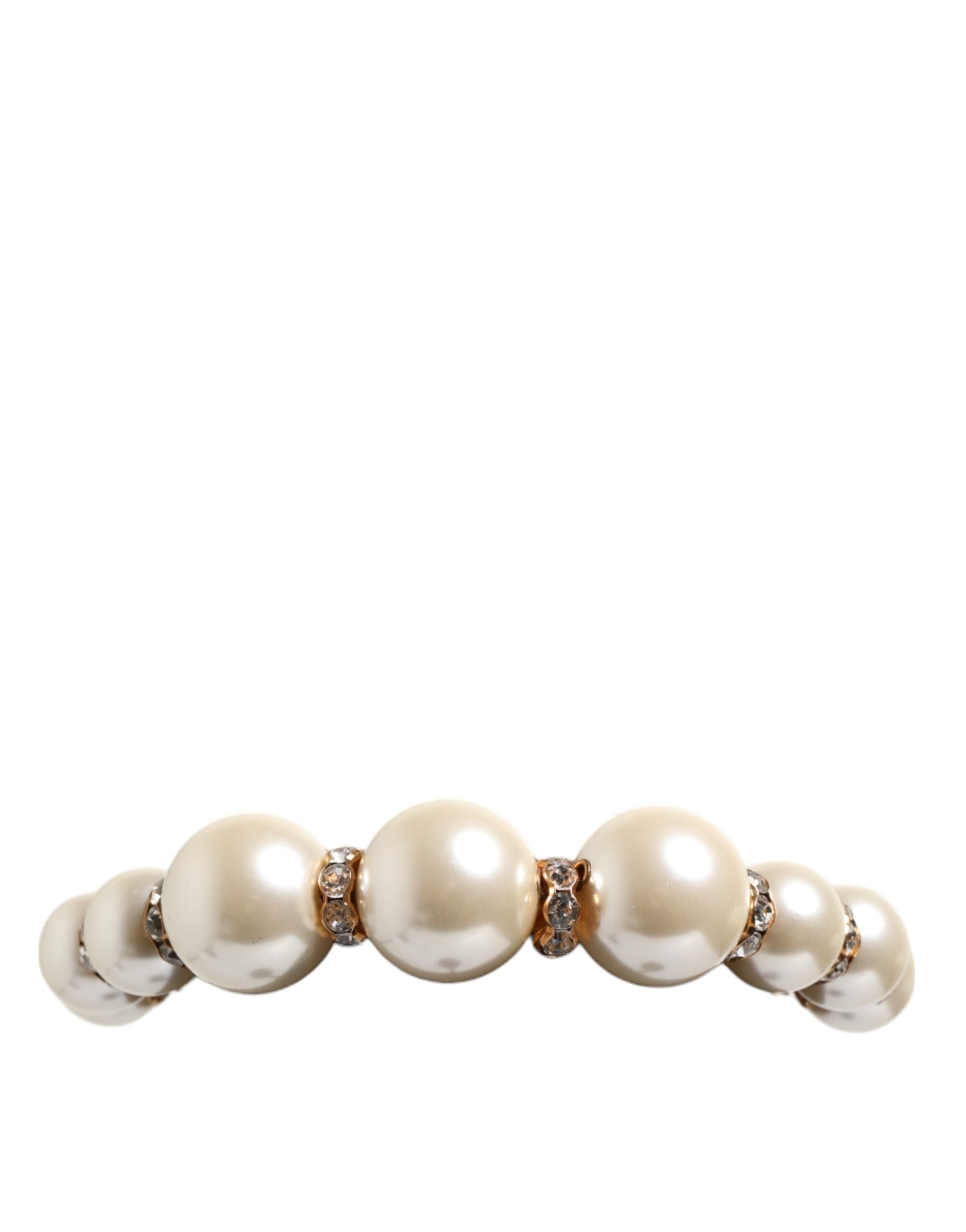 Gold Pearl Crystal Embellished Tiara Hair Accessory Headband