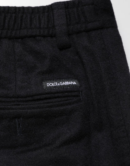 Black Cashmere Dress Formal Men Trouser Pants