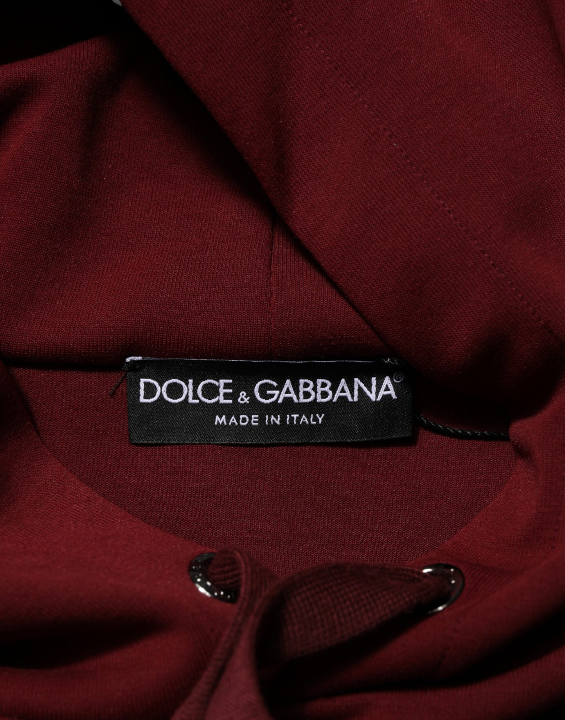 Maroon Embossed Logo Hooded Sweatshirt Sweater