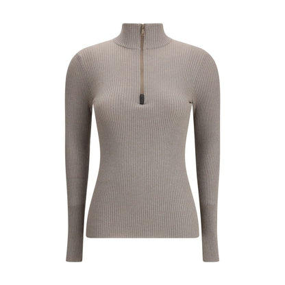 Zipped high neck Top